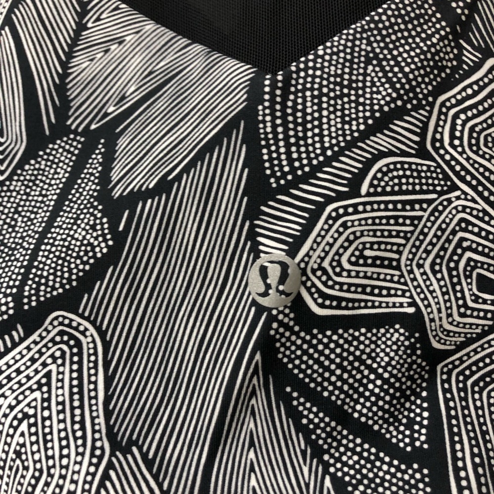 Lululemon Sports Bra Black Mesh | Printed - Picture 5 of 7